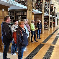 In der Klosterbibliothek  der Zisterzienserabtei Marienstatt